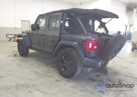 2021 Jeep Wrangler Unlimited Willys 4X4 из США, поврежденный, VIN 1C4HJXDN8MW744768